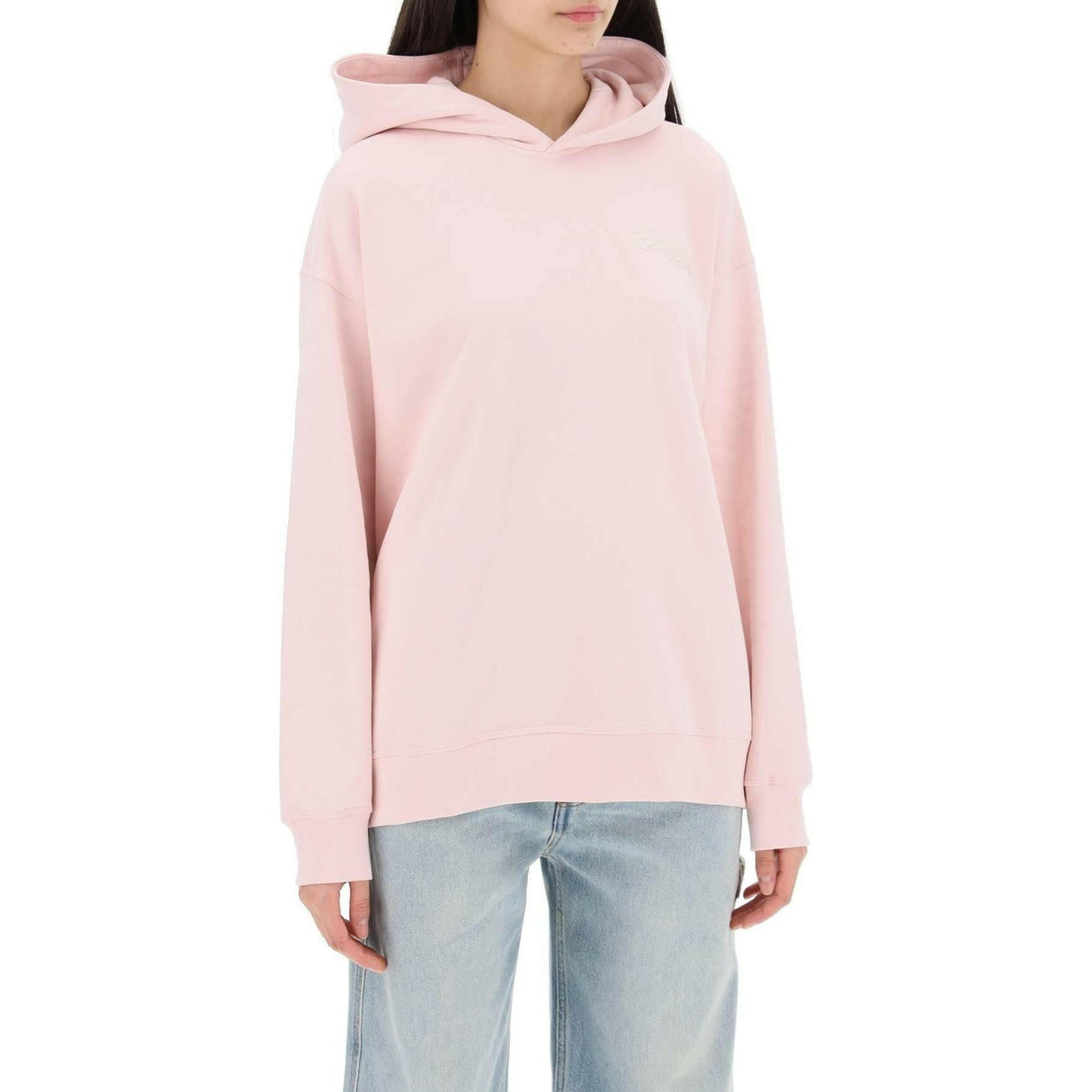 Light Pink Isoli Oversized Organic Cotton Hoodie GANNI JOHN JULIA.