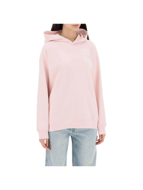 Light Pink Isoli Oversized Organic Cotton Hoodie GANNI JOHN JULIA.