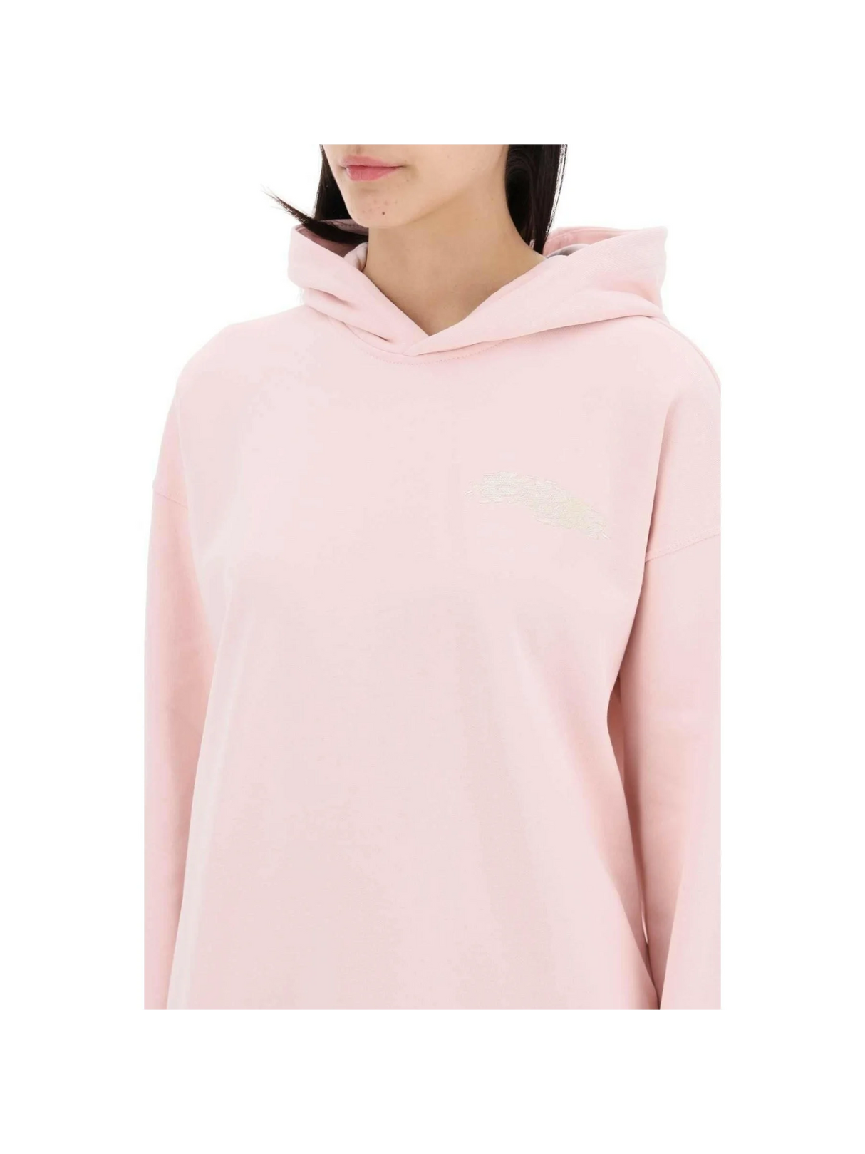 Light Pink Isoli Oversized Organic Cotton Hoodie GANNI JOHN JULIA.