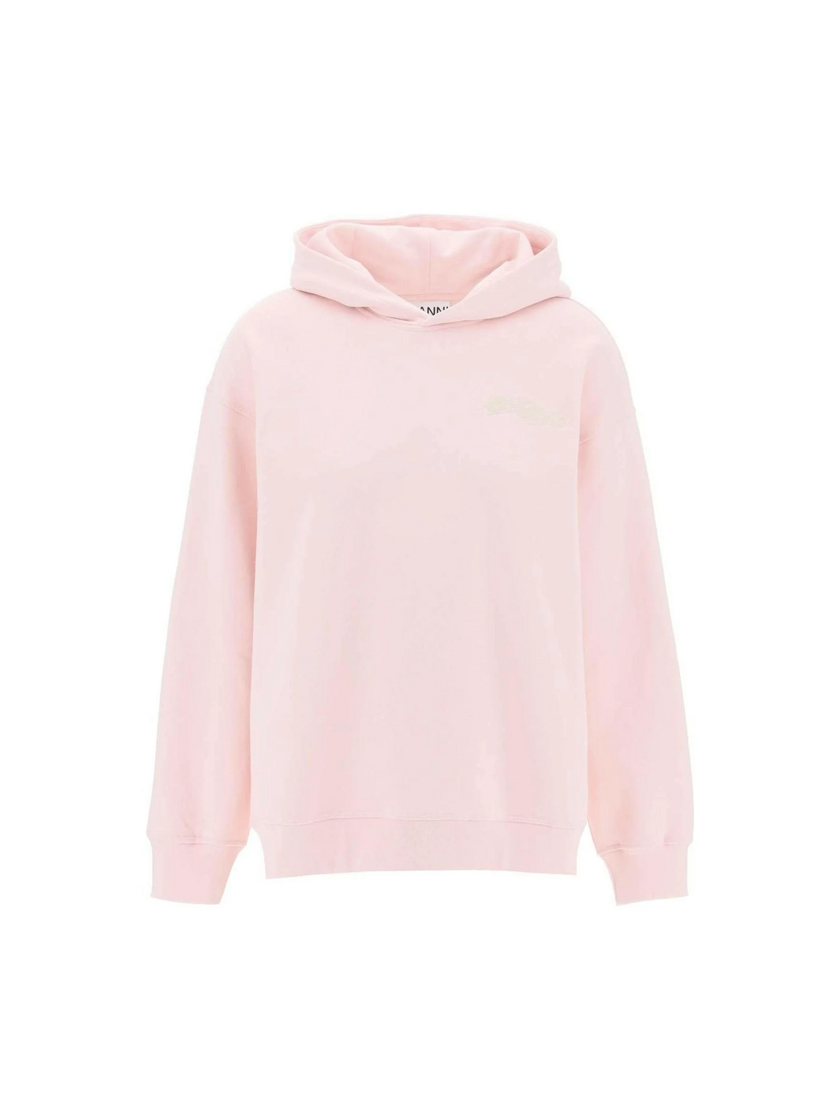 Light Pink Isoli Oversized Organic Cotton Hoodie GANNI JOHN JULIA.