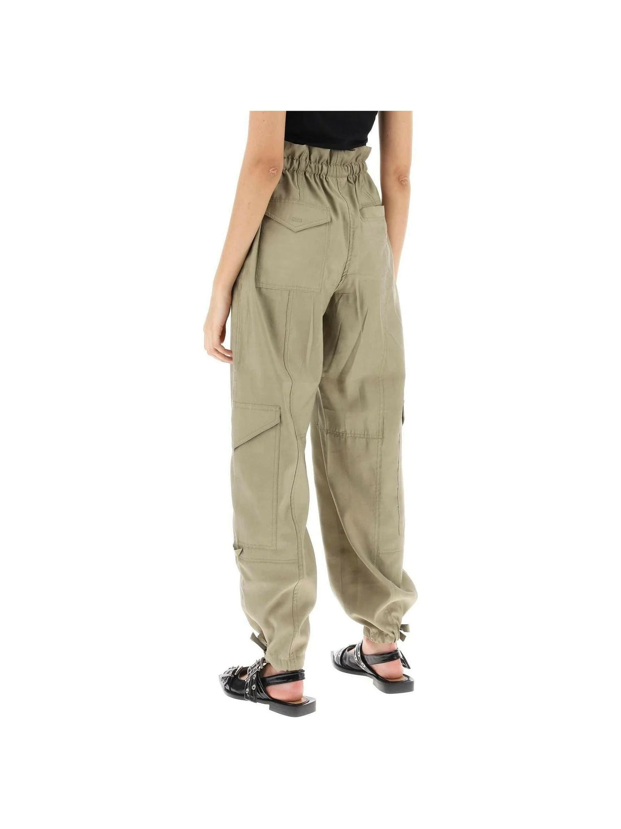 Light Slub Cargot Pants in LENZING™ ECOVERO™ viscose GANNI JOHN JULIA.