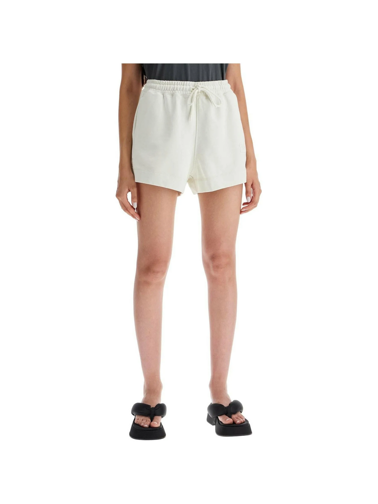 Lightweight Organic Cotton Shorts-Ganni-JOHN JULIA