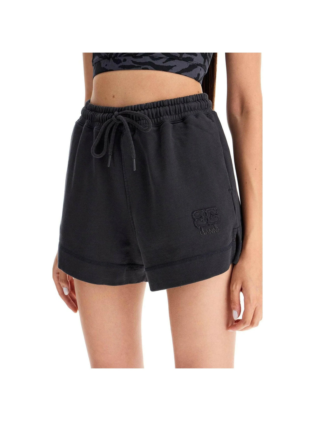 GANNI-Lightweight Organic Cotton Shorts-JOHN JULIA