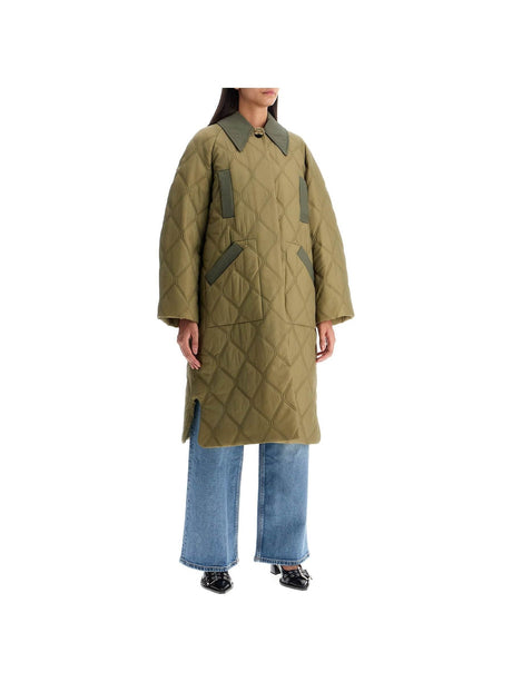 GANNI-Long Quilted Padded Coat -JOHN JULIA.