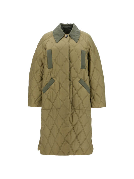 GANNI-Long Quilted Padded Coat -JOHN JULIA.