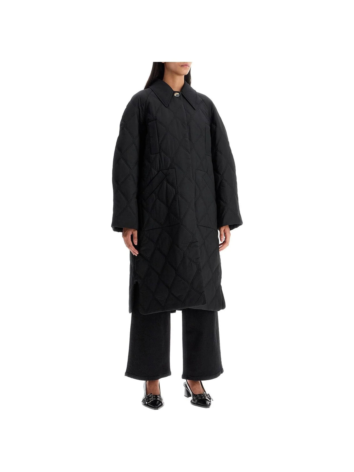 GANNI-Long Quilted Padded Coat -JOHN JULIA.