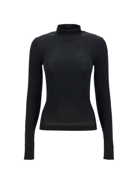 Long-sleeved Ribbed Top