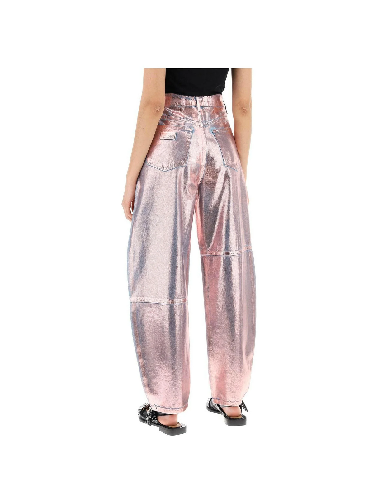 Metallic Foil Organic Cotton Stary Jeans.