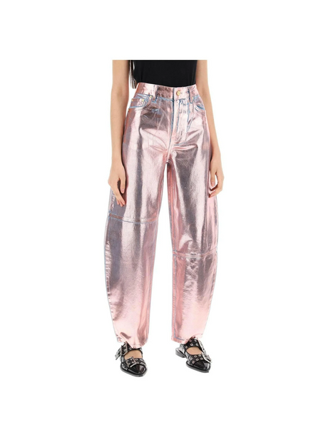 Metallic Foil Organic Cotton Stary Jeans.