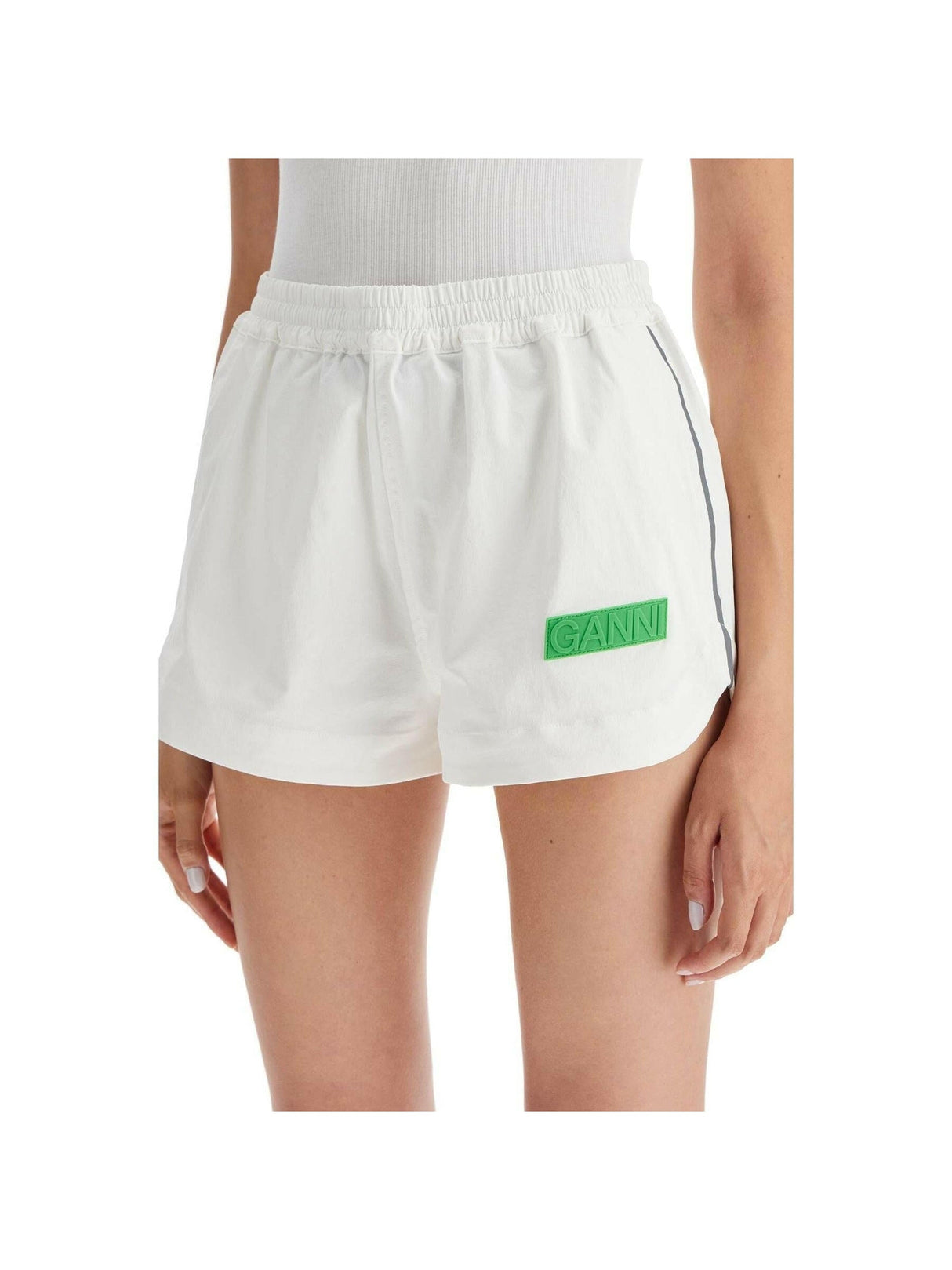 GANNI-Nylon Stretch Shorts For Active-JOHN JULIA