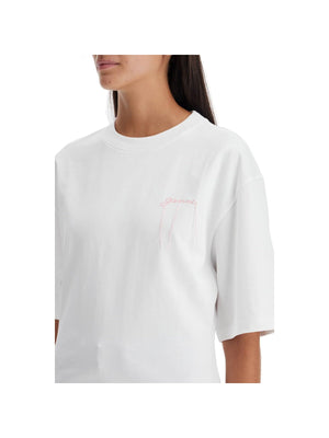 T-shirt With Frayed Embroidery