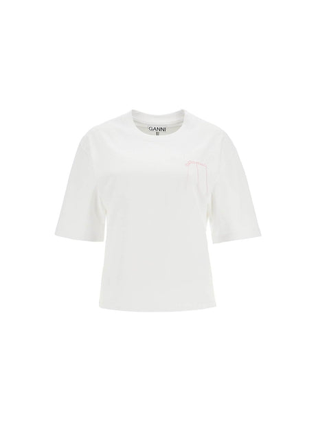 T-shirt With Frayed Embroidery