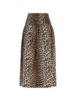 Organic Cotton Leopard Print Skirt