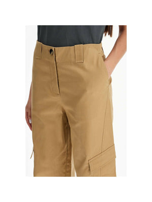 Organic Cotton Mid Waist Herringbone Cargo Pants.