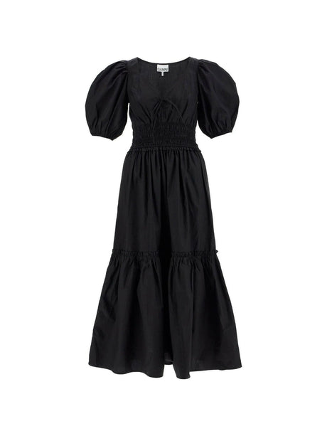 Organic Cotton Poplin Midi Smock Dress.