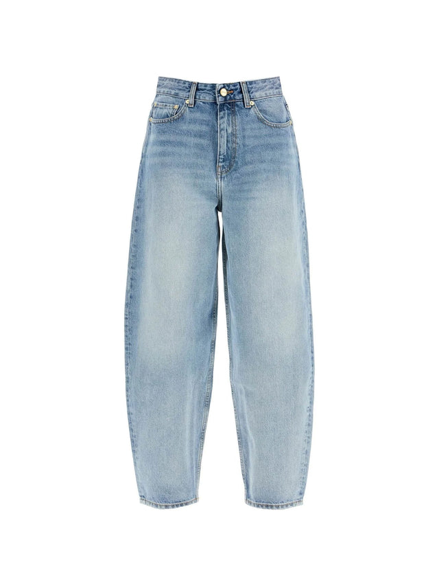 GANNI-Organic Denim Tapered Jeans In Eight -JOHN JULIA.