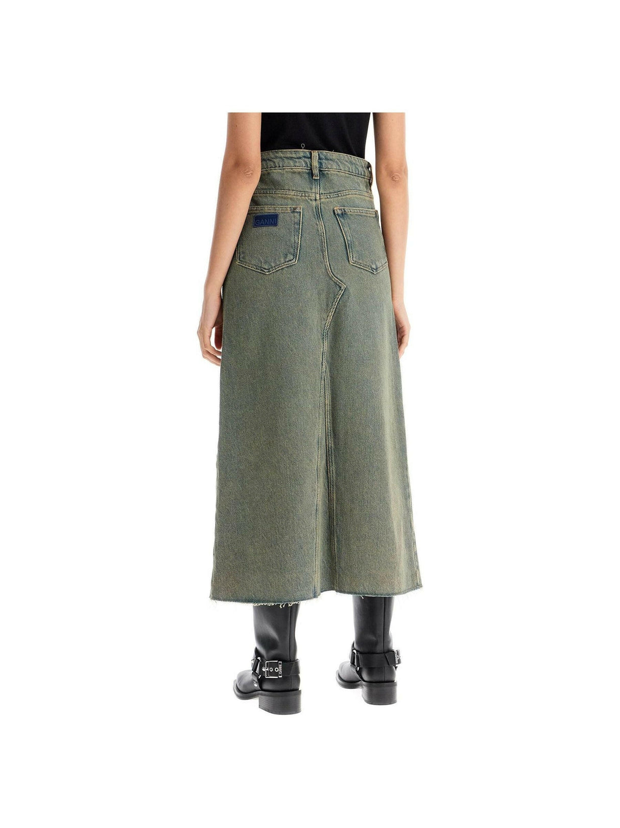 Organic Heavy Maxi Denim Skirt.