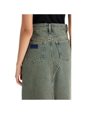 Organic Heavy Maxi Denim Skirt.