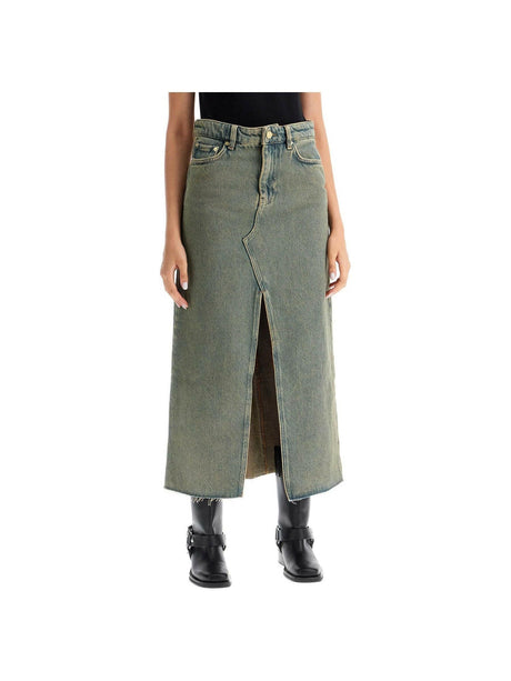 Organic Heavy Maxi Denim Skirt.