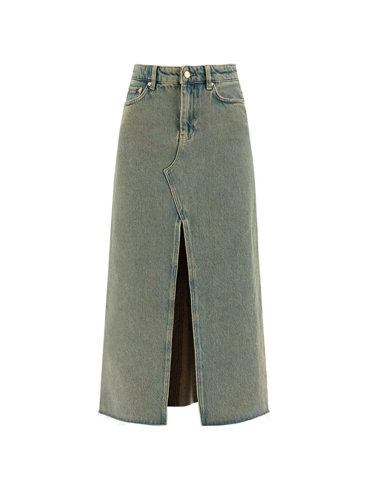 Organic Heavy Maxi Denim Skirt.