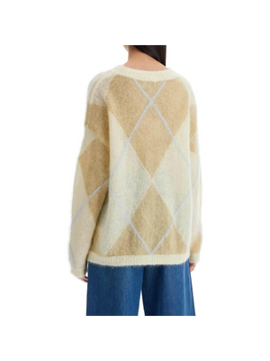 Oversized Argyle Mohair Sweater.