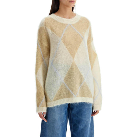 Oversized Argyle Mohair Sweater.