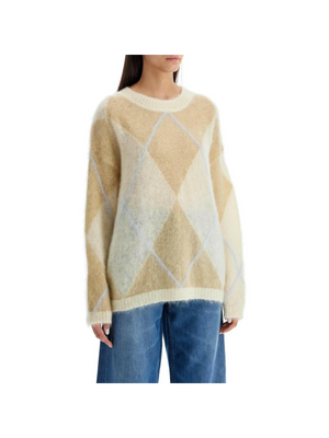 Oversized Argyle Mohair Sweater.