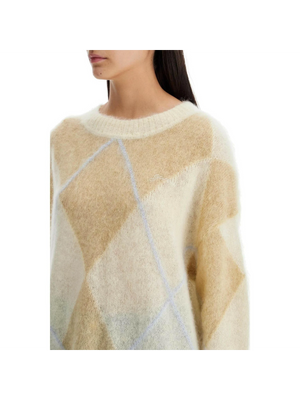 Oversized Argyle Mohair Sweater.