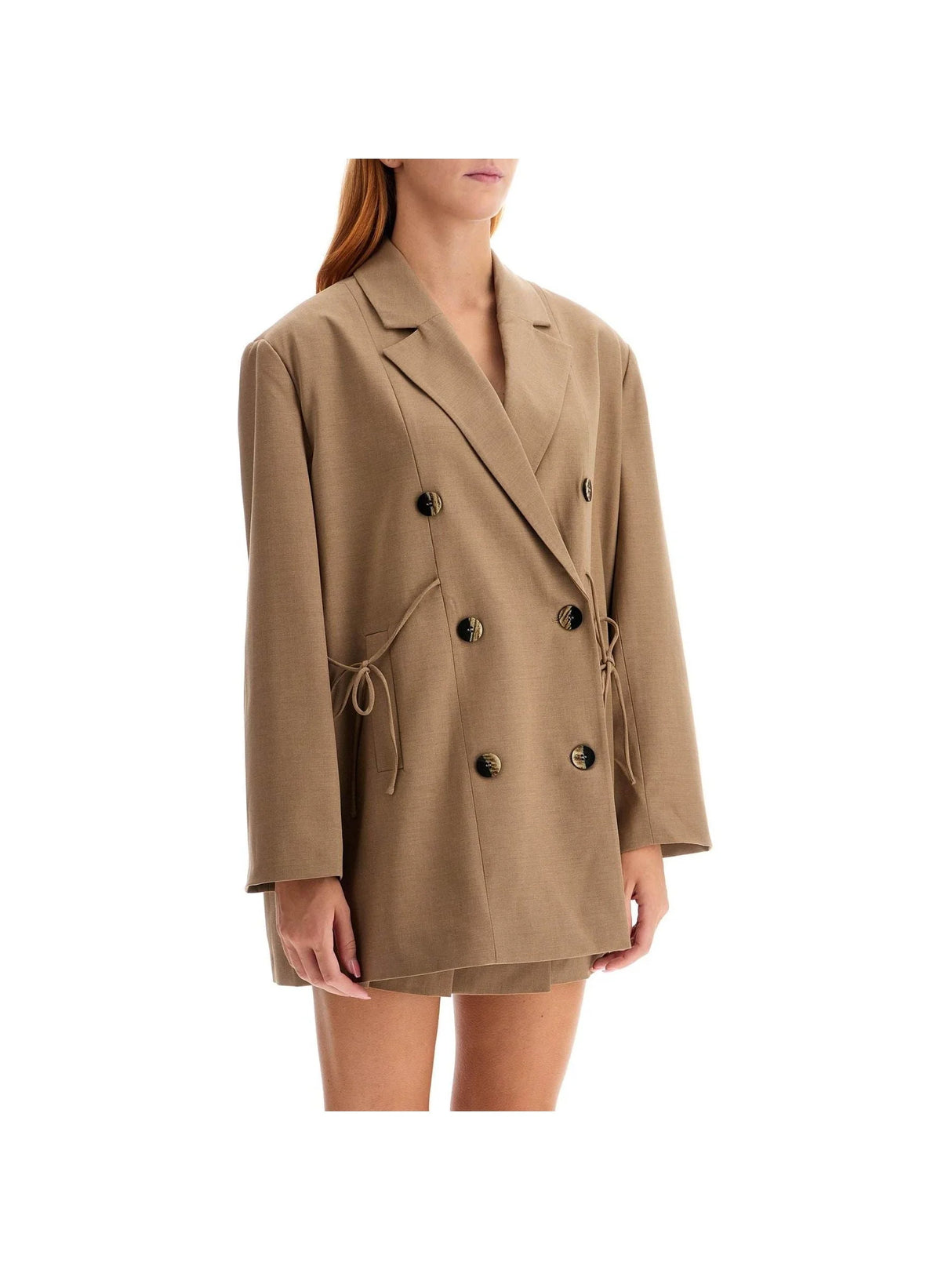 Oversized Double-Breasted Blazer-GANNI-JOHN JULIA