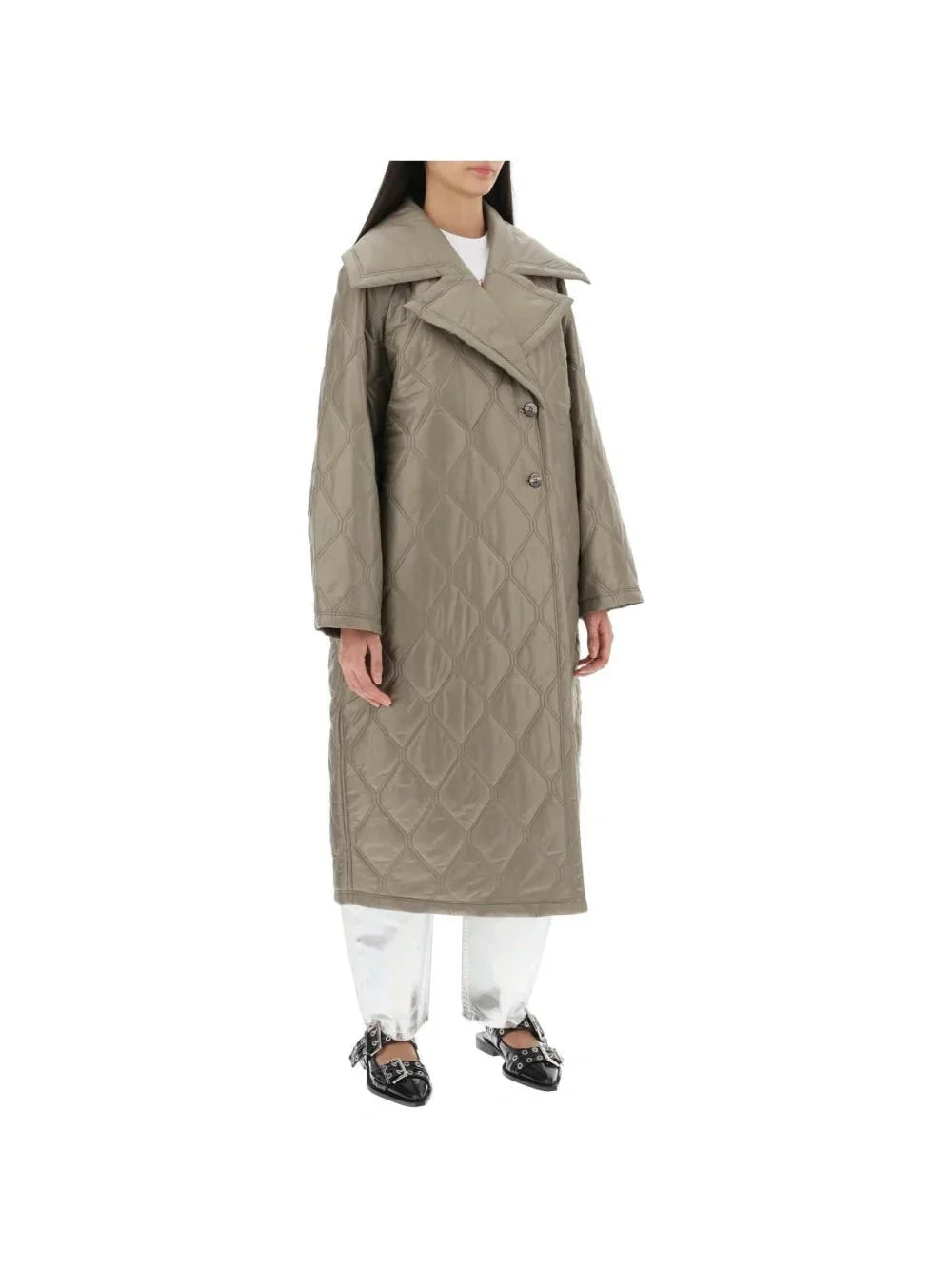 Quilted Oversized Coat GANNI JOHN JULIA.