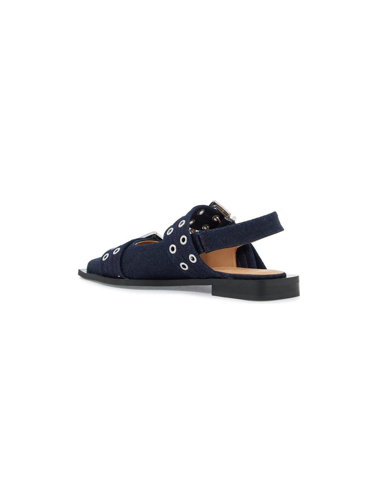 Recycled Denim Slingback Flats