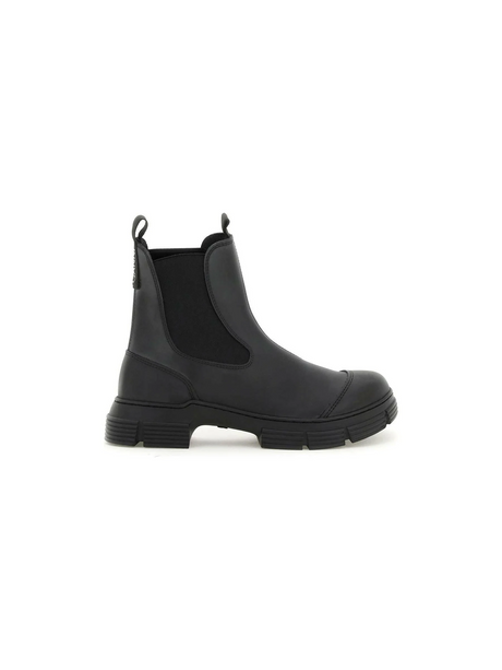 Recycled Rubber Chelsea Ankle Boots GANNI JOHN JULIA.