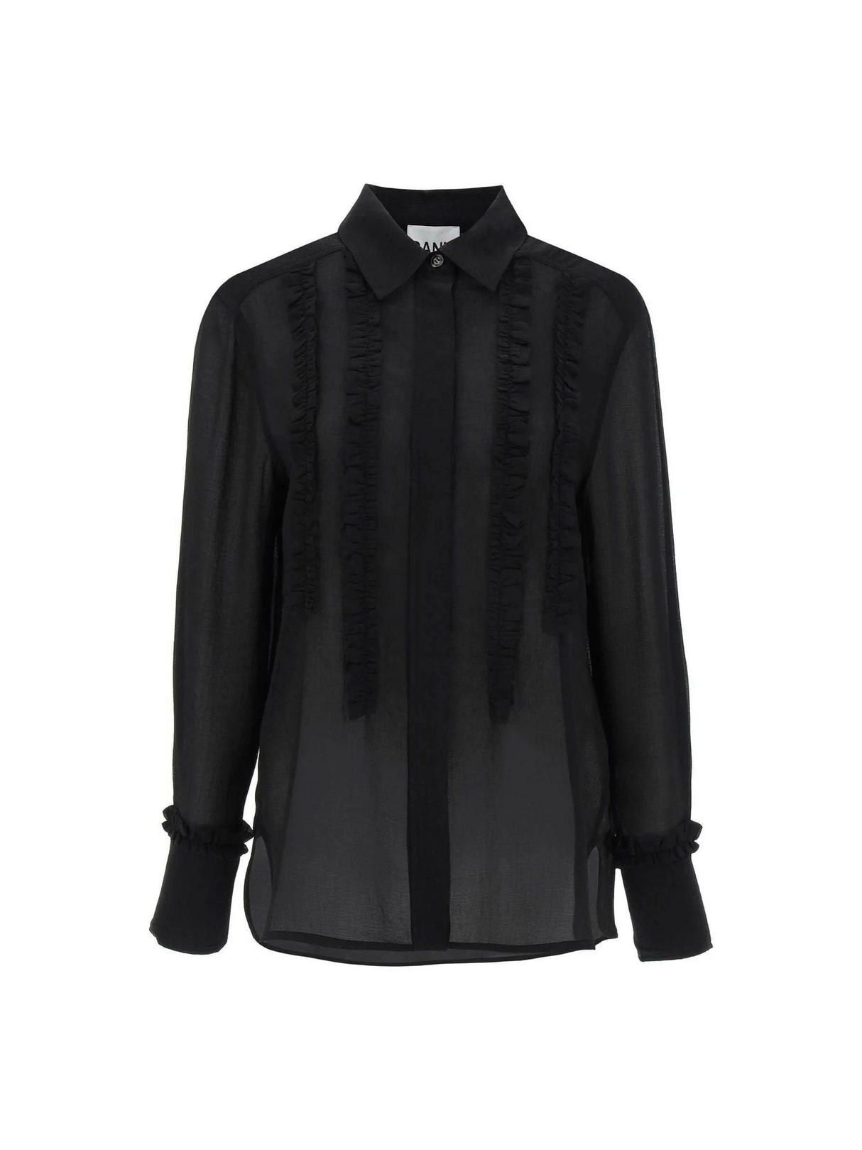 Ruffled Chiffon Shirt GANNI JOHN JULIA.