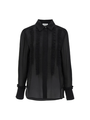 Ruffled Chiffon Shirt GANNI JOHN JULIA.