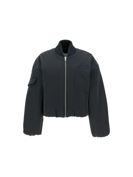 Oversized Cropped Bomber Jacket-Ganni-JOHN JULIA