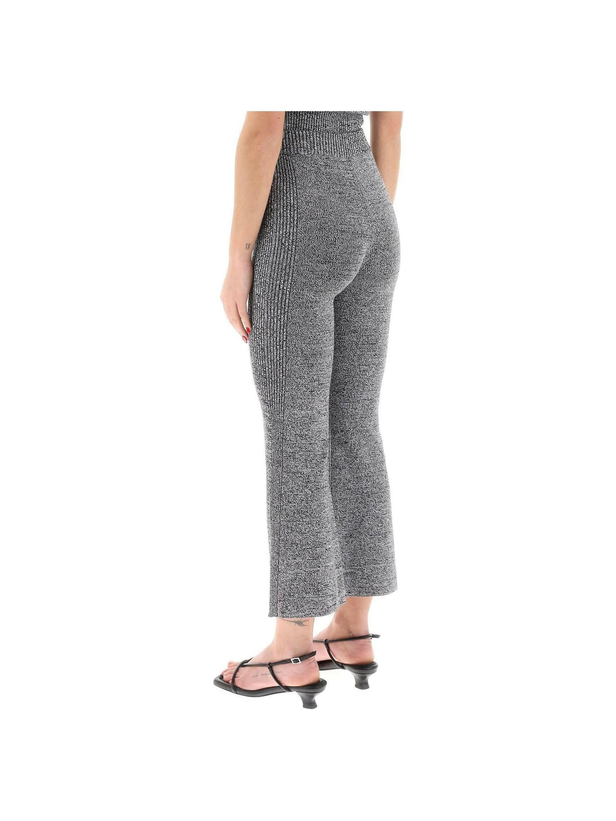 Stretch Knit Cropped Pants GANNI JOHN JULIA.