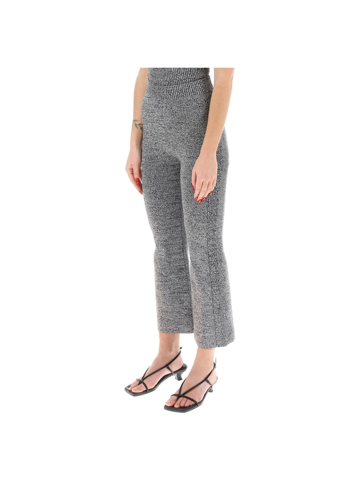 Stretch Knit Cropped Pants GANNI JOHN JULIA.