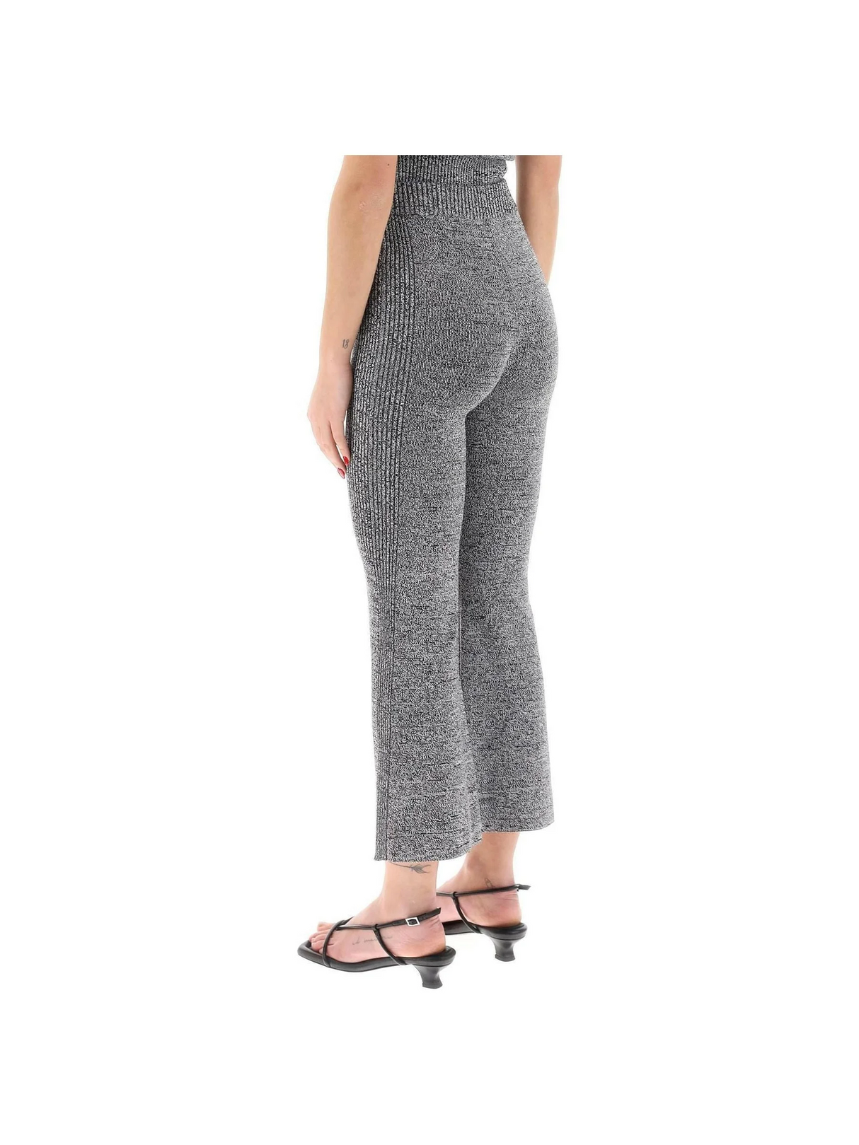 Stretch Knit Cropped Pants GANNI JOHN JULIA.