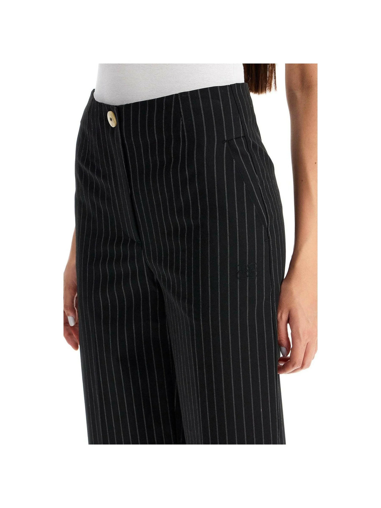 Striped Tapered Trousers.