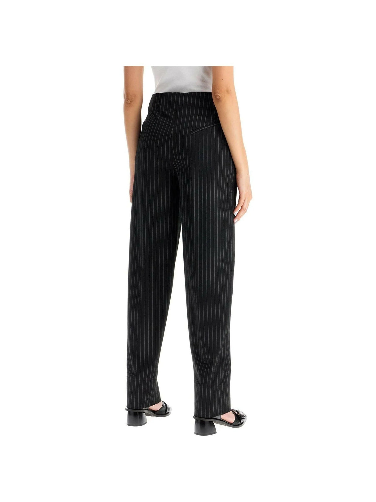 Striped Tapered Trousers.