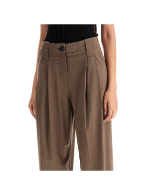 Sustainable Viscose Blend Flowy Trousers