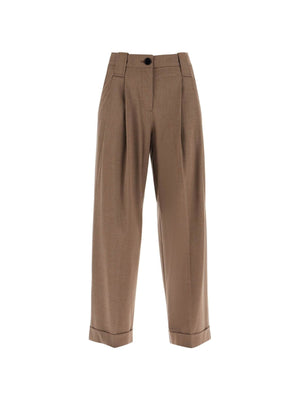 Sustainable Viscose Blend Flowy Trousers