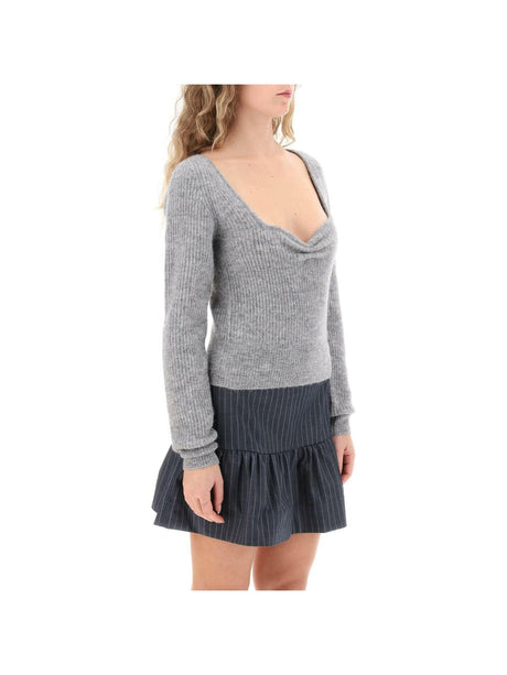 Sweater With Sweetheart Neckline GANNI JOHN JULIA.