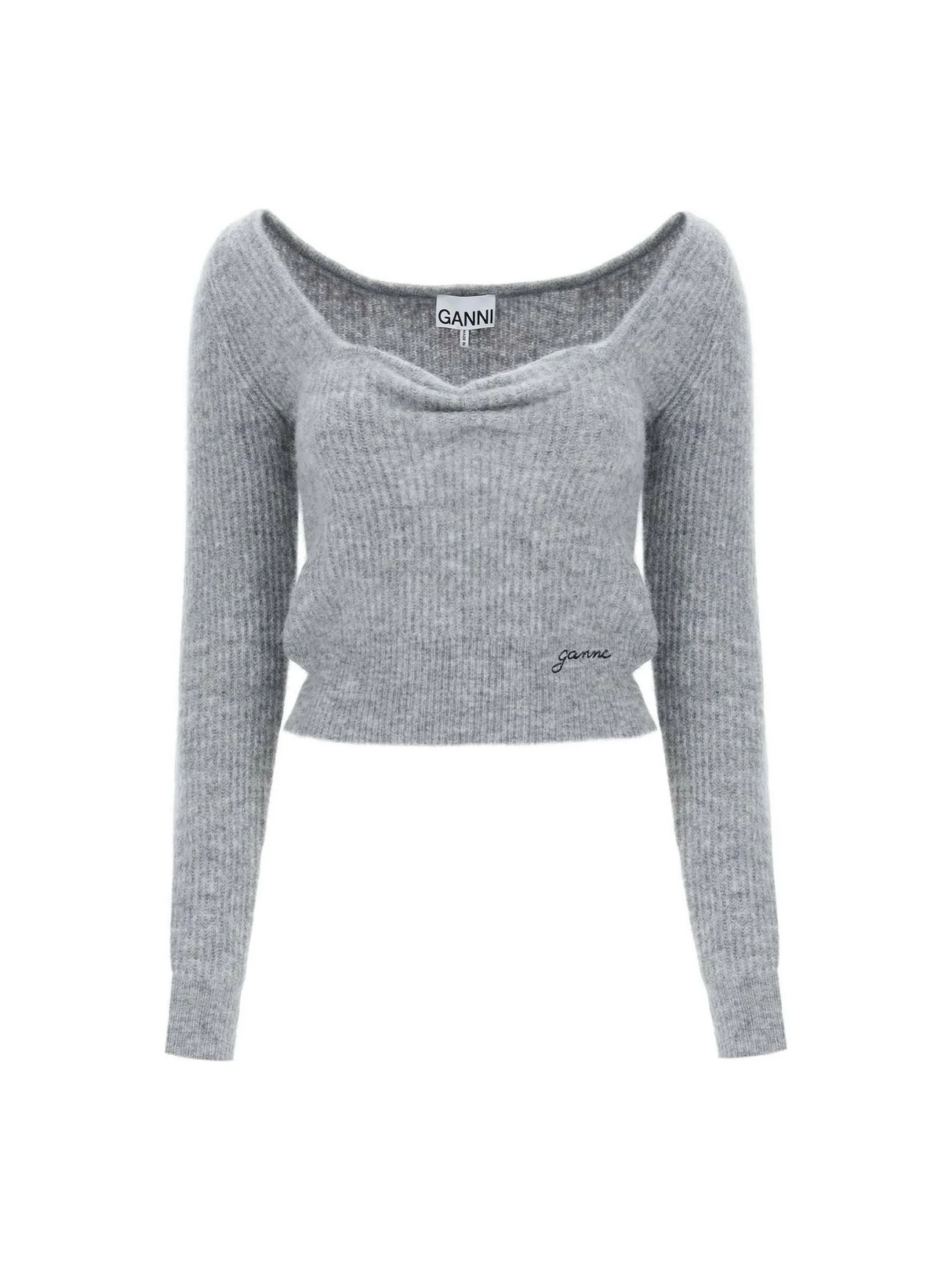 Sweater With Sweetheart Neckline GANNI JOHN JULIA.