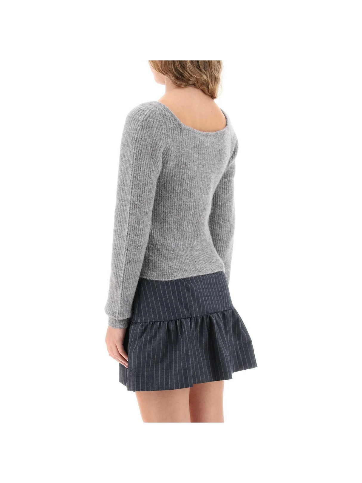 Sweater With Sweetheart Neckline GANNI JOHN JULIA.