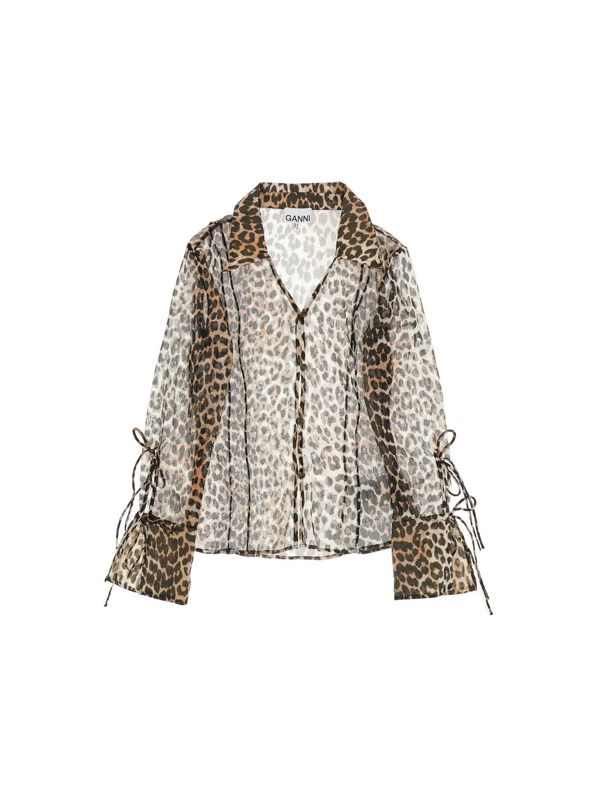 Leopard Print Chiffon Blouse