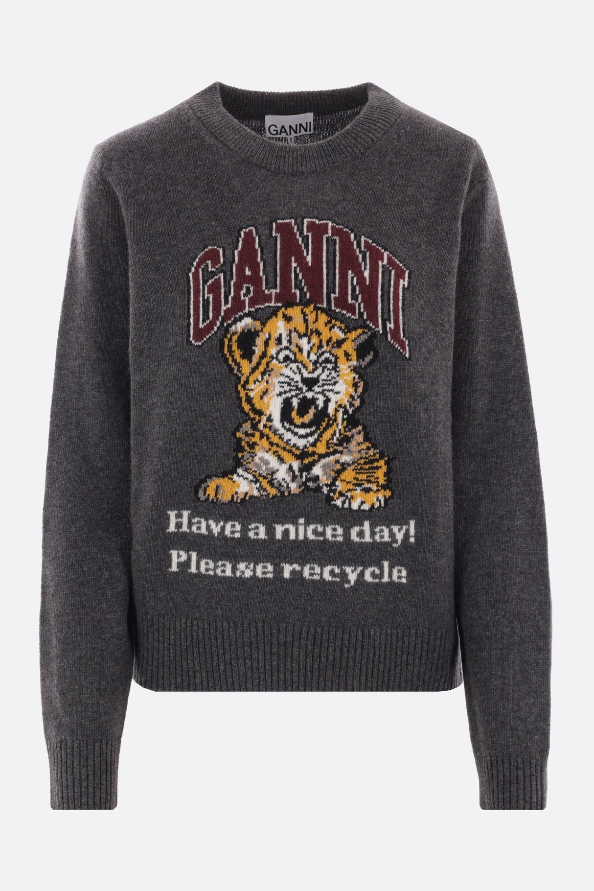 Graphic Tiger Wool Blend Sweater