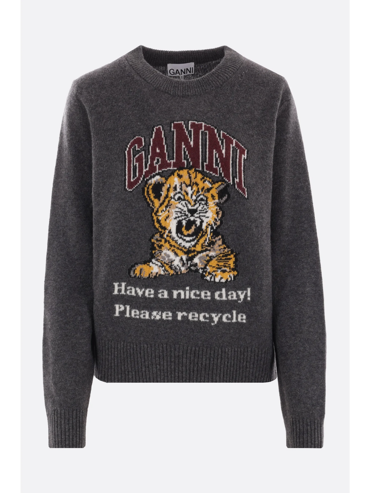 Graphic Tiger Wool Blend Sweater