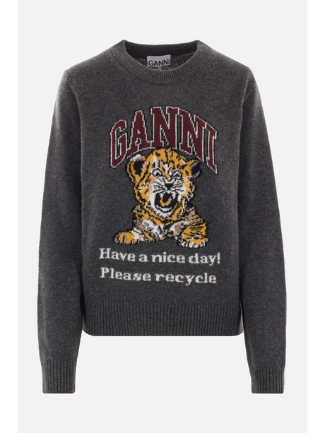 Graphic Tiger Wool Blend Sweater