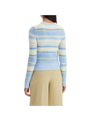 GANNI-Ultra Soft Striped Cardigan-JOHN JULIA